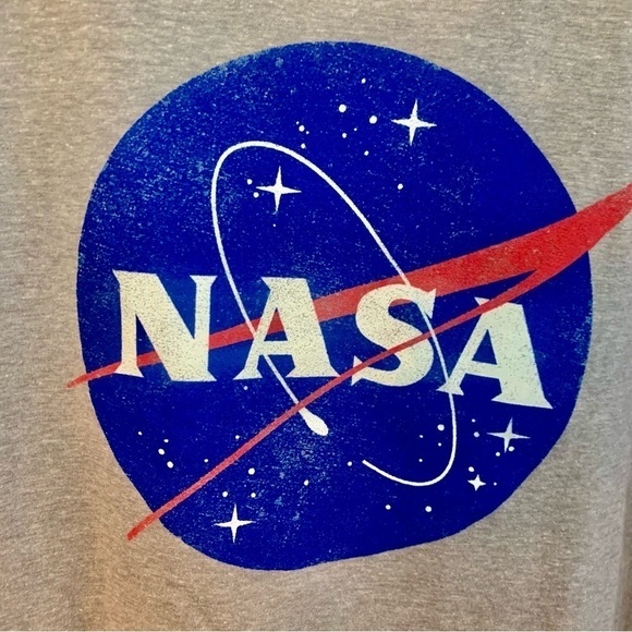 NASA T-Shirt XL Fifth Sun Grey Blue Red White Graphic Design NASA Cotton - Picture 11 of 14